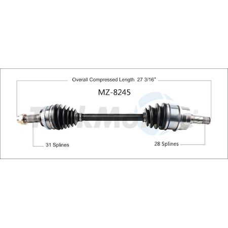 Surtrack Axle Cv Axle Shaft, Mz-8245 MZ-8245